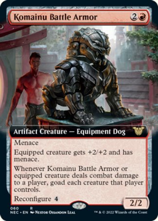 (060) Magic The Gathering Commander: Kamigawa: Neon Dynasty Single: Komainu Battle Armor (V.2) Rare
