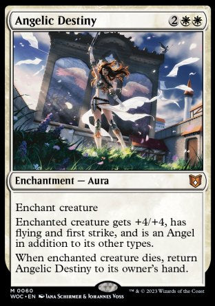 (060) Magic The Gathering Commander: Wilds of Eldraine Single: Angelic Destiny Mythic