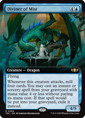 (060) Magic The Gathering Commander: Tarkir: Dragonstorm: Extras Single: Diviner of Mist Rare
