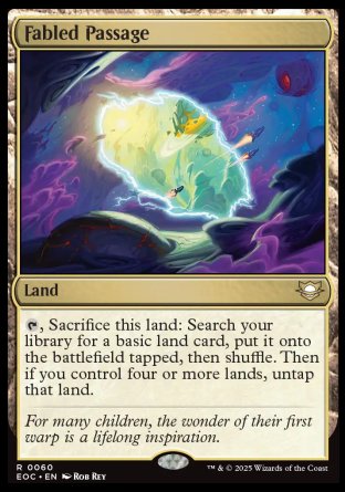 (060) Magic The Gathering Commander: Edge of Eternities Single: Fabled Passage Rare