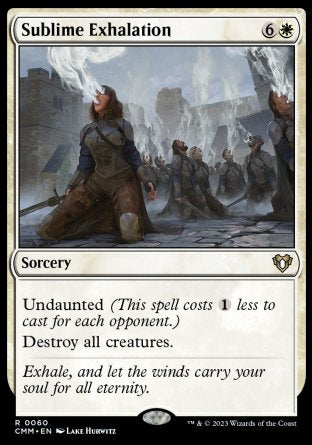 (060) Magic The Gathering Commander Masters Single: Sublime Exhalation Rare