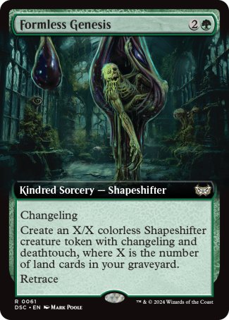 (061) Magic The Gathering Commander: Duskmourn: House of Horror: Extras Single: Formless Genesis Holo Rare