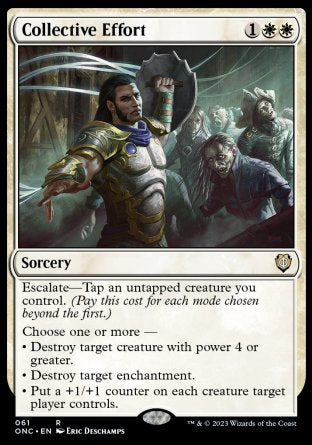 (061) Magic The Gathering Commander: Phyrexia: All Will Be One Single: Collective Effort Rare