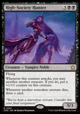 (061) Magic The Gathering Magic: The Gathering Foundations Single: High-Society Hunter Holo Rare