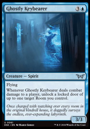 (061) Magic The Gathering Duskmourn: House of Horror Single: Ghostly Keybearer Uncommon