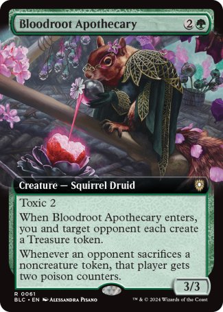 (061) Magic The Gathering Commander: Bloomburrow: Extras Single: Bloodroot Apothecary Rare