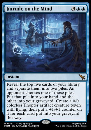 (061) Magic The Gathering Murders at Karlov Manor Single: Intrude on the Mind Mythic