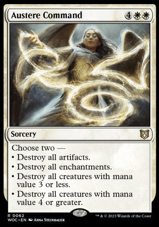 (062) Magic The Gathering Commander: Wilds of Eldraine Single: Austere Command Rare