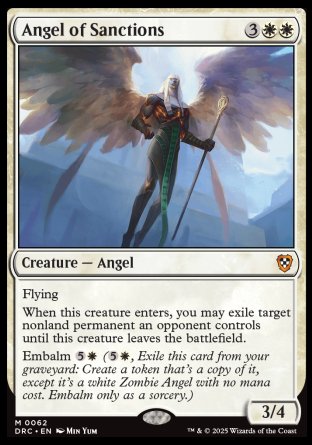 (062) Magic The Gathering Commander: Aetherdrift Single: Angel of Sanctions Mythic
