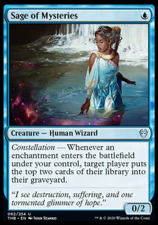 (062/254) Magic The Gathering Theros Beyond Death Single: Sage of Mysteries Holo Uncommon