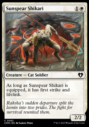 (062) Magic The Gathering Commander Masters Single: Sunspear Shikari Holo Common