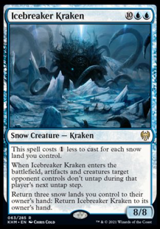 (063) Magic The Gathering Kaldheim: Promos Single: Icebreaker Kraken (V.1) Holo Rare