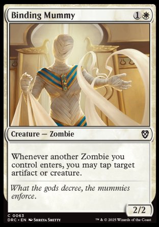 (063) Magic The Gathering Commander: Aetherdrift Single: Binding Mummy Common