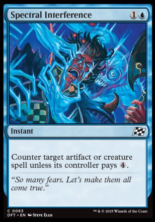 (063) Magic The Gathering Aetherdrift Single: Spectral Interference Holo Common