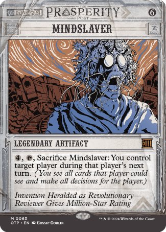 (063) Magic The Gathering Breaking News Single: Mindslaver (V.1) Mythic