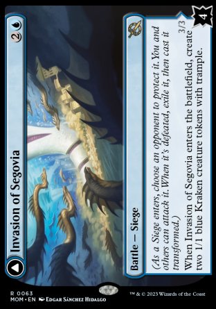 (063) Magic The Gathering March of the Machine Single: Invasion of Segovia // Caetus, Sea Tyrant of Segovia Rare