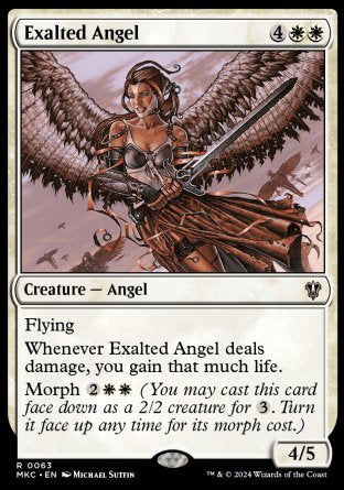 (063) Magic The Gathering Commander: Murders at Karlov Manor Single: Exalted Angel Rare