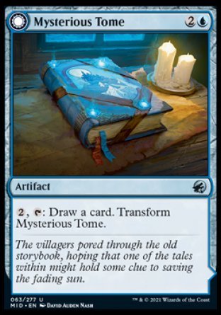 (063) Magic The Gathering Innistrad: Midnight Hunt Single: Mysterious Tome // Chilling Chronicle Uncommon