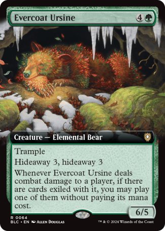 (064) Magic The Gathering Commander: Bloomburrow: Extras Single: Evercoat Ursine Rare