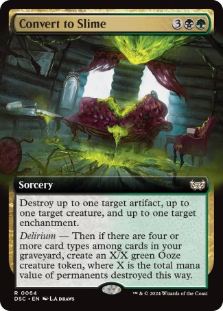 (064) Magic The Gathering Commander: Duskmourn: House of Horror: Extras Single: Convert to Slime Holo Rare