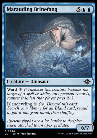 (064) Magic The Gathering The Lost Caverns of Ixalan Single: Marauding Brinefang Holo Common