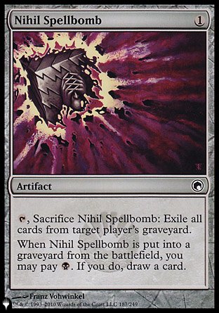(187) Magic The Gathering The List Single: Nihil Spellbomb Common