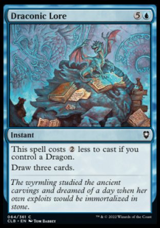 (064) Magic The Gathering Commander Legends: Battle for Baldur's Gate Single: Draconic Lore Holo Common