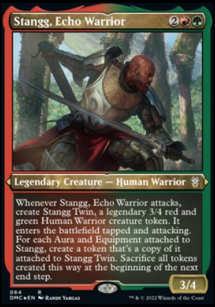 (064) Magic The Gathering Commander: Dominaria United: Extras Single: Stangg, Echo Warrior Holo Rare