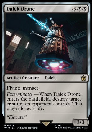 (064) Magic The Gathering Universes Beyond: Doctor Who Single: Dalek Drone Holo Rare