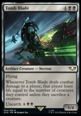(064) Magic The Gathering Universes Beyond: Warhammer 40000 Single: Tomb Blade Holo Rare
