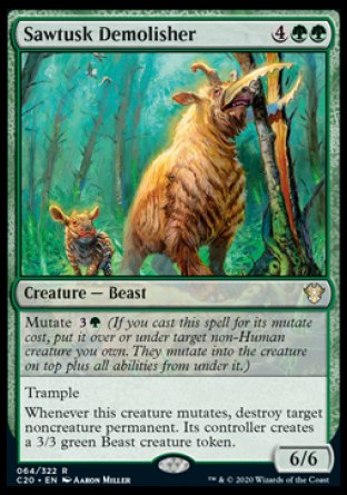 (064/322) Magic The Gathering Commander: Ikoria Single: Sawtusk Demolisher Rare