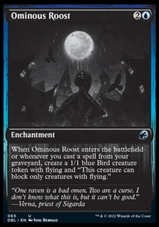 (065) Magic The Gathering Innistrad: Double Feature Single: Ominous Roost Holo Uncommon