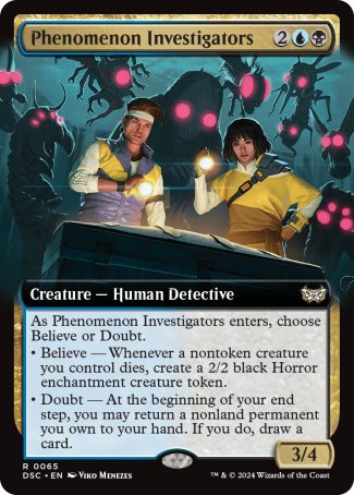 (065) Magic The Gathering Commander: Duskmourn: House of Horror: Extras Single: Phenomenon Investigators Rare