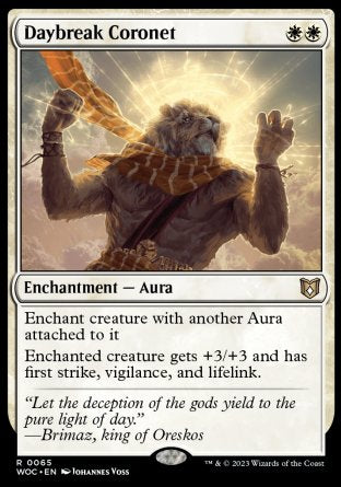 (065) Magic The Gathering Commander: Wilds of Eldraine Single: Daybreak Coronet Rare