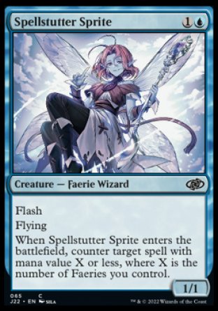 (065) Magic The Gathering Jumpstart 2022 Single: Spellstutter Sprite Common