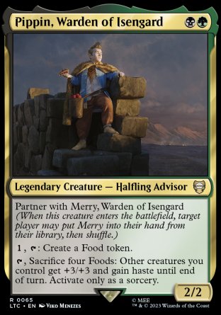 (065) Magic The Gathering Commander: The Lord of the Rings: Tales of Middle-earth Single: Pippin, Warden of Isengard Rare