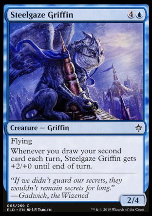 (065/269) Magic The Gathering Throne of Eldraine Single: Steelgaze Griffin Holo Common