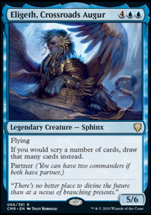 (066/361) Magic The Gathering Commander Legends Single: Eligeth, Crossroads Augur Holo Rare