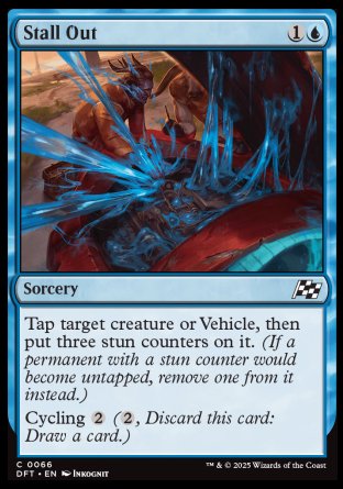 (066) Magic The Gathering Aetherdrift Single: Stall Out Holo Common