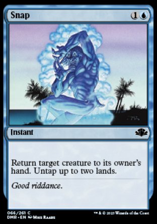 (066) Magic The Gathering Dominaria Remastered Single: Snap Holo Common