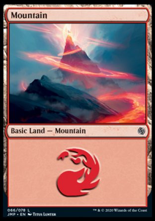 (066) Magic The Gathering Jumpstart Single: Mountain (V.5) Holo Land