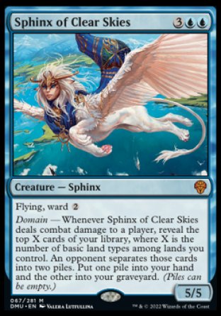 (067) Magic The Gathering Dominaria United Single: Sphinx of Clear Skies Holo Mythic