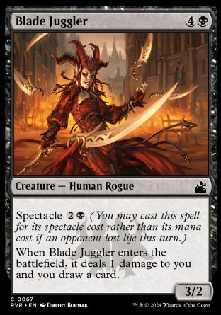 (067) Magic The Gathering Ravnica Remastered Single: Blade Juggler Common