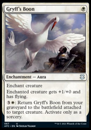 (067) Magic The Gathering Commander: Adventures in the Forgotten Realms Single: Gryff's Boon Uncommon