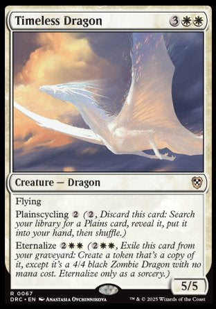 (067) Magic The Gathering Commander: Aetherdrift Single: Timeless Dragon Rare