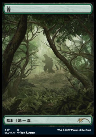 (067) Magic The Gathering Secret Lair Drop Series Single: Forest (V.1) Holo Land