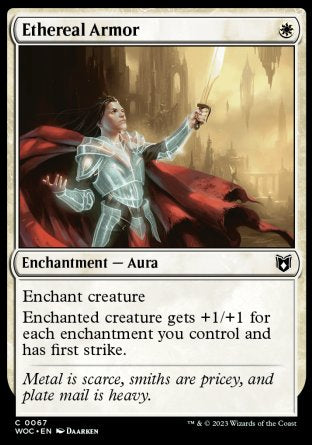 (067) Magic The Gathering Commander: Wilds of Eldraine Single: Ethereal Armor Common