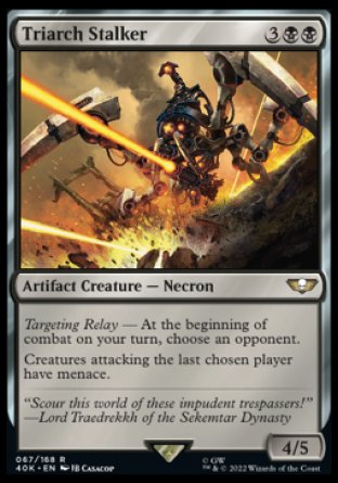 (067) Magic The Gathering Universes Beyond: Warhammer 40000 Single: Triarch Stalker Holo Rare