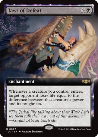 (067) Magic The Gathering Commander: Tarkir: Dragonstorm: Extras Single: Jaws of Defeat Rare