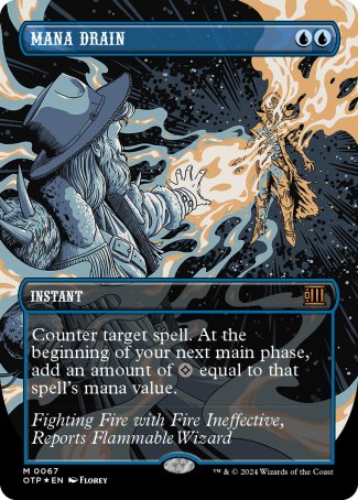 (067) Magic The Gathering Breaking News Single: Mana Drain (V.2) Holo Mythic